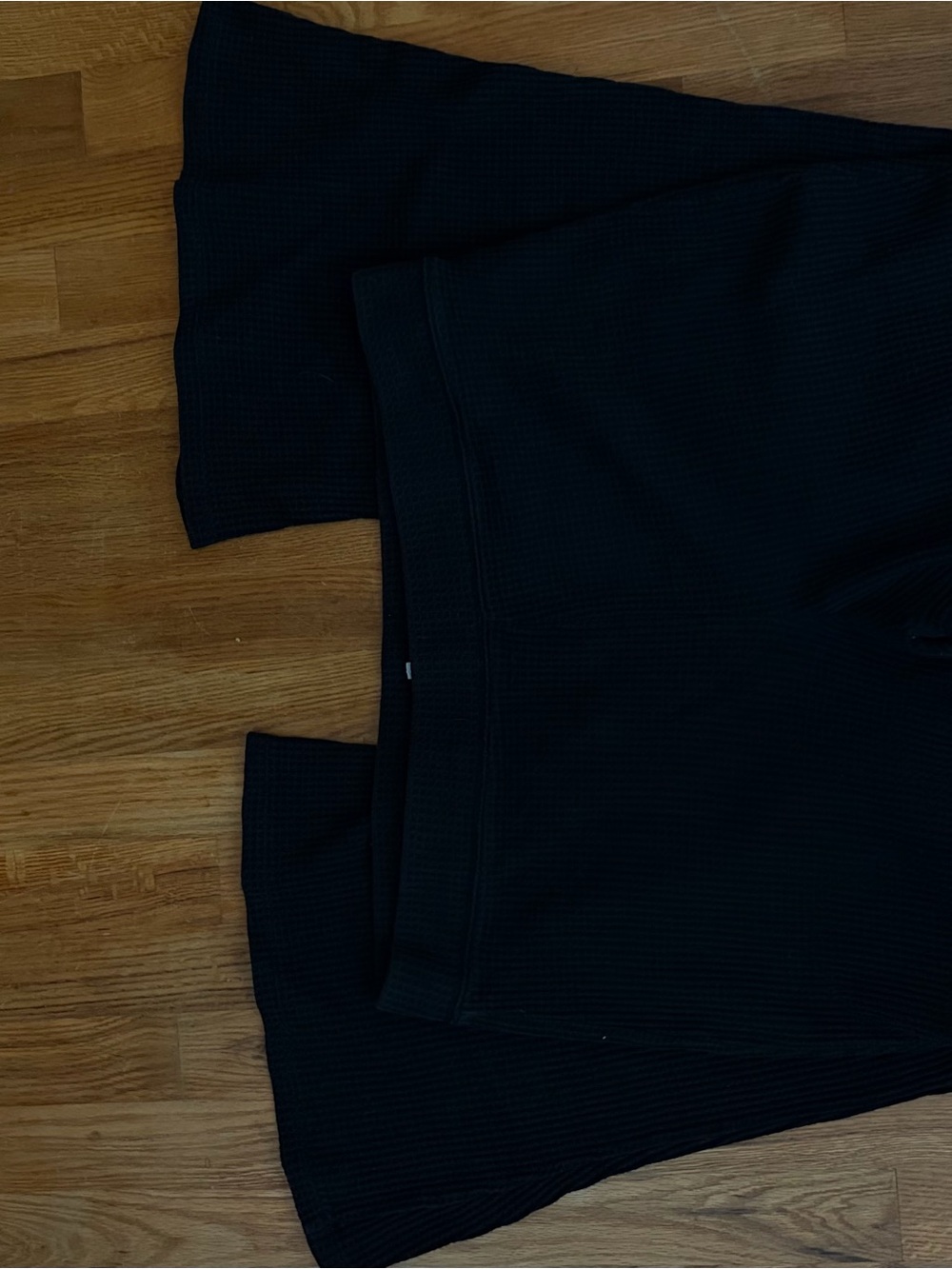 Aerie Black Waffle Knit Lounge Pants